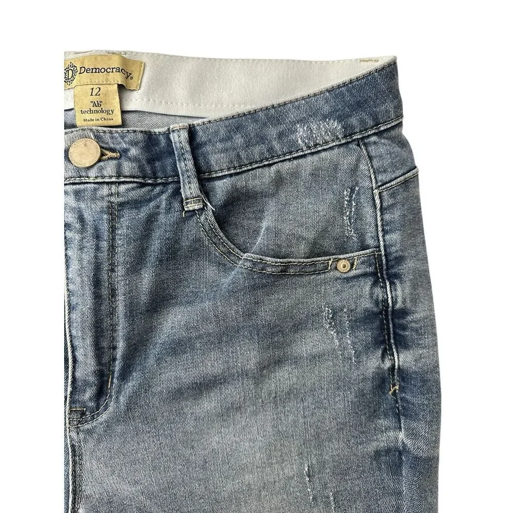 Democracy AB Technology Jeans  Women Size 12‎ Stretch Skinny Medium Wash Pants